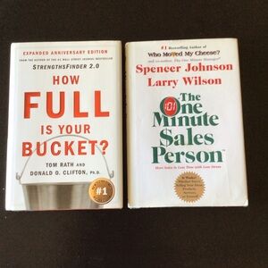 How Full Is Your Bucket? and The One Minute Sales Person. Set of 2 Books. New
